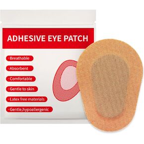 Adhesive Eye Patches for Adults Eyepatch Pad for Kid with Lazy Eye Gentle, Beige Skin (40PCS)