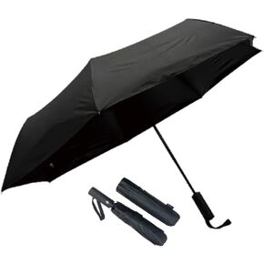 Three-Fold Automatic Black Coating Umbrella, Sun and Rain Dual-Use - Solid Color