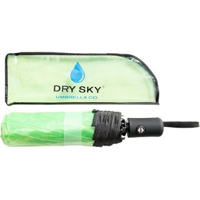 Clear, Windproof Travel Umbrella for Rain - One-Click Auto Open and Close, Durable & Compact Umbrella, Strong Fiberglass Frame, Waterproof Canopy - Backpack, Purse, Portable Umbrella for Travel