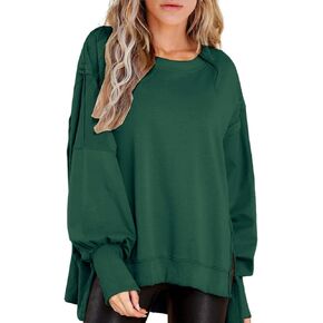BWQ Womens Oversized Sweatshirt Crewneck Long Sleeve Shirts Pullover Sweatshirts S-2XL