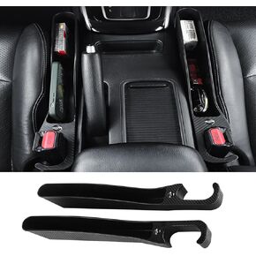 Car Seat Gap Filler Organizer 2 Pack - Car Seat Gap Filler, Car Seat Organizer, Auto Side Seat Gap Storage Box, Universal Fit for Cars, Trucks - Fill Gap Space Between the Console and Seats, Black