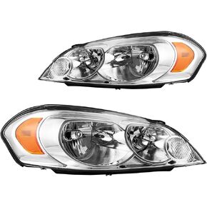 Torchbeam Silverado Headlight from, Replacement Headlight Assembly for 2003-2006 Silverado/Avalanche 1500/2500/3500 Chrome Housing Clear Reflector Smoke Lens Driver and Passenger Side