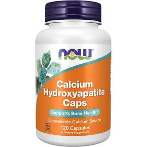 NOW Foods Supplements, Calcium Hydroxyapatite Caps, Supports Bone Health*, 120 Capsules