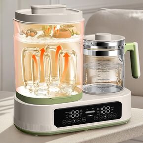 Feekaa Baby Bottle Warmer for Breastmilk,Multifunctional Bottle Steamer and Dryer, Bottle Maker Formula Machine with 44 oz Electric Baby Kettle, Water Warmer for Baby Formula,Temperature Control (±1℃)