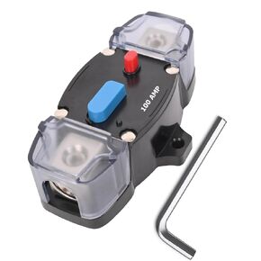 100 Amp Circuit Breaker 12-48 Volt DC 100A Self Recovery Resettable High Amp Circuit Breaker with Manual Reset Button for Automotive RV Marine Boat Car Audio and Amps Protection
