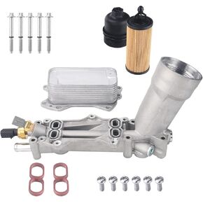 الألومنيوم زيت المحرك برودة مبيت مرشح التدفق العالي محول متوافق مع 2017 2018 دودج كرايسلر 3.6L و 3.2L النفط برودة الجمعية 68310865AB in Kuwait