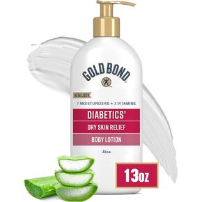 Gold Bond Diabetics' Dry Skin Relief Body Lotion With Vitamin E & Aloe To Soothe & Moisturize Dry, Flaky & Rough Skin, Value Size, 21 oz.