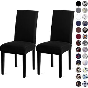 Sufdari Dining Chair Covers,Kitchen Cover,Parsons Slipcover,Spandex Protectors for Room Stretch Chairs Cover Set of 4 -Gray