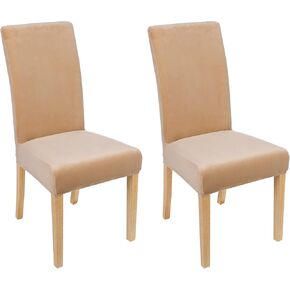 Smiry Velvet Stretch Dining Room Chair Covers Set of 4, Soft Removable Washable Chair Slipcovers Kitchen Parsons Chair Protector, Black