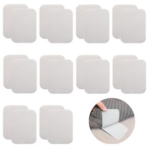 10 Pieces Strong Double Sided Tape with Hook and Loop - 2.5 x 3.2 Inches, Heavy Duty Adhesive (White)