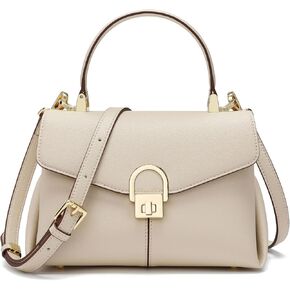 حقيبة بمقبض علوي للنساء، حقيبة يد جلدية أنيقة، حقيبة كتف للسيدات، محافظ للنساء، قفل بزر معدني. in Kuwait