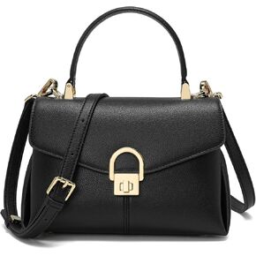 Top Handle Bag for Women Fashion Leather Tote Handbag Satchel Bag for Ladies Shoulder Bag,Purses for Women,Metal Button Lock.