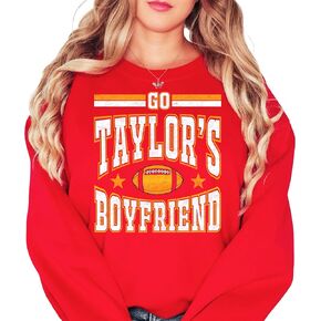 Olive Loves Apple Go Taylor's Boyfriend Funny Chiefs Sweatshirt for Kids and Adults