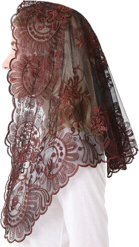 Gold Latin Mass Church Mantilla Lace Veil For Prayer Catholic Mass Church Veil Women's Latin Mass Head Covering in Kuwait