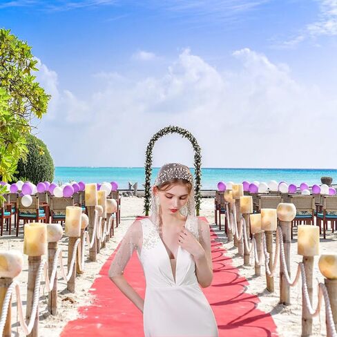 Wedding Veils 1 Tier Pearl Length 51.18 in,Suitable for Travel Weddings, Birthday Celebrations, Friends Parties, Church Weddings in Saudi Arabia