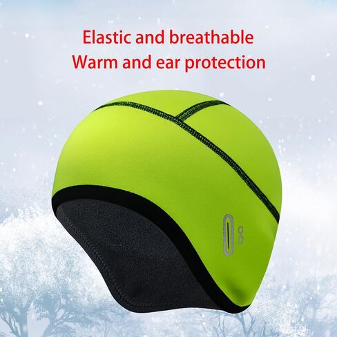 Winter Helmet Liner Skull Cap, Fleece Lined Warm Cycling Cap with Glasses Holes in Saudi Arabia