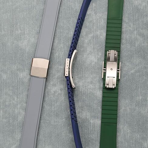 FKM Rubber Watch Bands Deployment Clasp Adjustable CTS Fluororubber 19mm 20mm 21mm 22mm Quick Release Soft Durable FKM Rubber Watch Strap Universal Replacement Band Strap for Men Women in Saudi Arabia