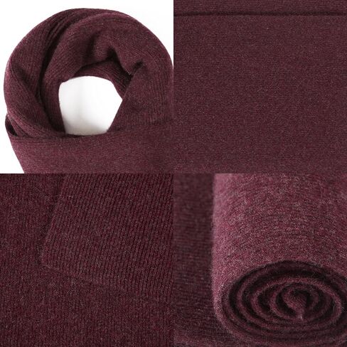 GreenMount Men’s Cashmere Scarf Ribbed Knitted 100% Cashmere Scarf Warm Thick Soft for Fall Winter Men in Saudi Arabia