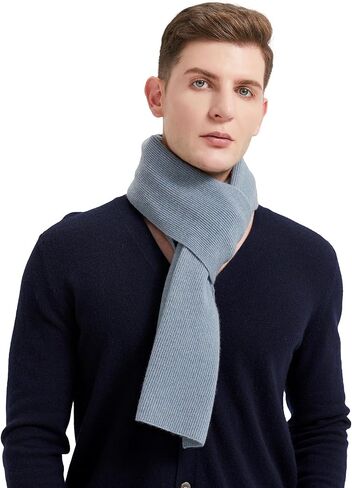 وشاح GreenMount الرجالي من الكشمير محبوك مضلع 100% وشاح من الكشمير دافئ وسميك وناعم للرجال في خريف وشتاء in Kuwait