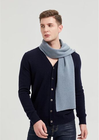 وشاح GreenMount الرجالي من الكشمير محبوك مضلع 100% وشاح من الكشمير دافئ وسميك وناعم للرجال في خريف وشتاء in Kuwait