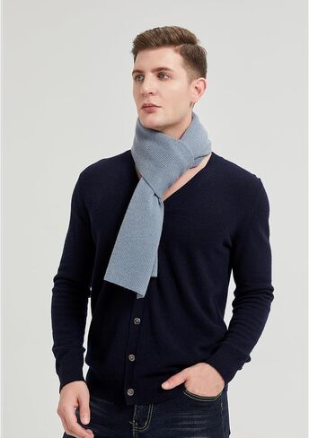 وشاح GreenMount الرجالي من الكشمير محبوك مضلع 100% وشاح من الكشمير دافئ وسميك وناعم للرجال في خريف وشتاء in Kuwait