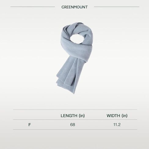 وشاح GreenMount الرجالي من الكشمير محبوك مضلع 100% وشاح من الكشمير دافئ وسميك وناعم للرجال في خريف وشتاء in Kuwait