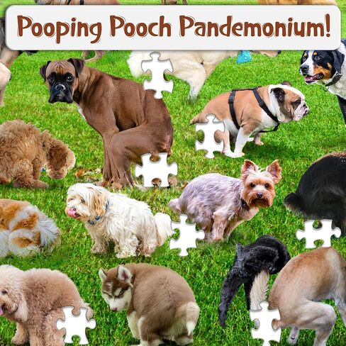 Funwares Original 101 Pooping Puppies Puzzle - Hilarious Jigsaw Puzzle - Perfect White Elephant Gag Gift - Funny Dog Pooping Puzzle for Adults and Kids! 1000 Piece Puzzle! in Kuwait