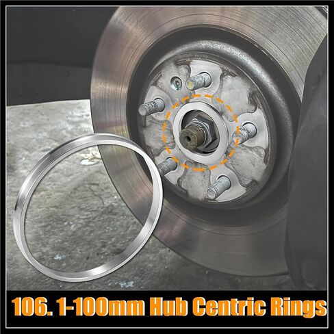 4pcs OD 106.1mm to ID 100mm Aluminum Alloy Car Hub Centric Rings Wheel Bore Center Spacer Durable Material in Saudi Arabia