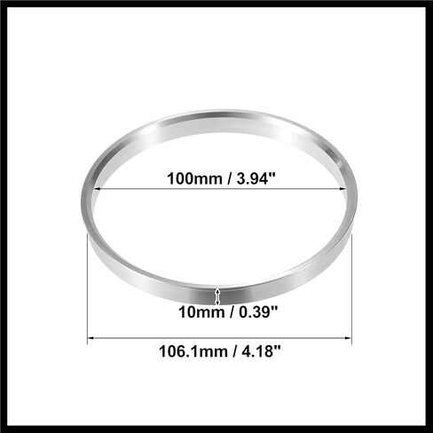 4pcs OD 106.1mm to ID 100mm Aluminum Alloy Car Hub Centric Rings Wheel Bore Center Spacer Durable Material in Saudi Arabia