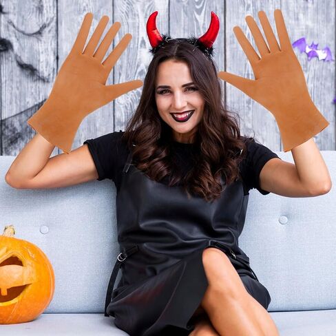 BESPORTBLE Hot Dog Finger Gloves Sausage Fingers Gloves Halloween Cosplay Gloves Gothic Gloves Costume Gloves for Halloween Costume Dress Up Party - 1 Pair in Saudi Arabia