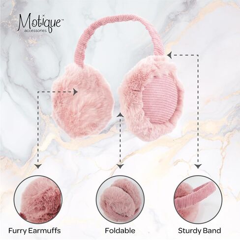 إكسسوارات Motique أغطية للأذنين قابلة للطي فائقة الفرو in Kuwait