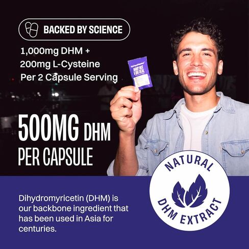 DHM Detox® - لا تضيع أيام® - مظهر جديد - ثنائي هيدروميريسيتين (مكمل DHM)، شوك الحليب، التين الشوكي، فيتامينات ب، مزيج إلكتروليتات الترطيب - تناوله أثناء المساء للحصول على أفضل في اليوم التالي والتعافي in Saudi Arabia