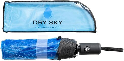 Clear, Windproof Travel Umbrella for Rain - One-Click Auto Open and Close, Durable & Compact Umbrella, Strong Fiberglass Frame, Waterproof Canopy - Backpack, Purse, Portable Umbrella for Travel in Saudi Arabia