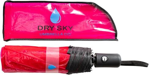 Clear, Windproof Travel Umbrella for Rain - One-Click Auto Open and Close, Durable & Compact Umbrella, Strong Fiberglass Frame, Waterproof Canopy - Backpack, Purse, Portable Umbrella for Travel in Saudi Arabia