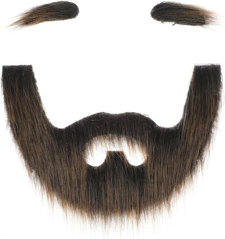 Fake Beard & Mustache and Self-Adhesive Eyebrows, Masquerade Theater Stage Party Costume Supplies Christmas Halloween in Saudi Arabia