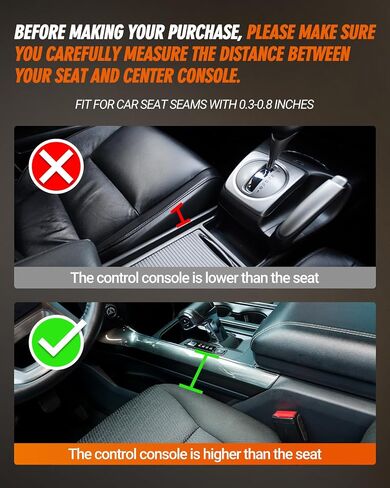SEALIGHT Car Seat Gap Filler Organizer, 2pcs Multifunctional Car Seat Gap Filler, Auto Console Side Extra Storage Boxes,Car Organizer Front Seat for Sunglasses,Keys,Wallet,Phones in Saudi Arabia