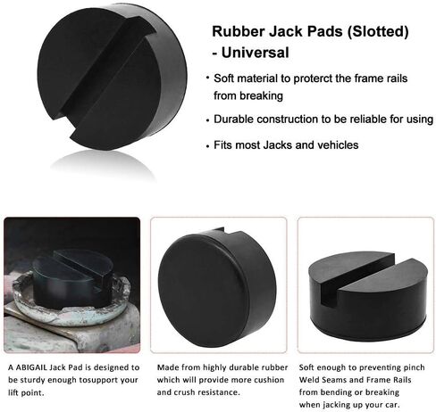4PCS Jack Pad Adapter for Jack Stand Universal Rubber Slotted Frame Rail Pinch Welds Protector in Saudi Arabia