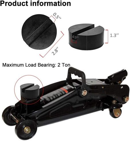 4PCS Jack Pad Adapter for Jack Stand Universal Rubber Slotted Frame Rail Pinch Welds Protector in Saudi Arabia