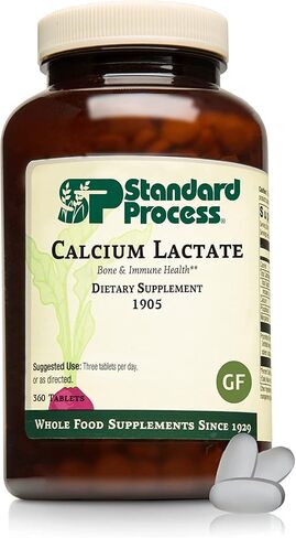 Standard Process Calcium Lactate - Immune Support and Bone Strength - Bone Health and Muscle Supplement with Magnesium and Calcium - 180 Tablets in Kuwait