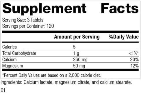 Standard Process Calcium Lactate - Immune Support and Bone Strength - Bone Health and Muscle Supplement with Magnesium and Calcium - 180 Tablets in Kuwait