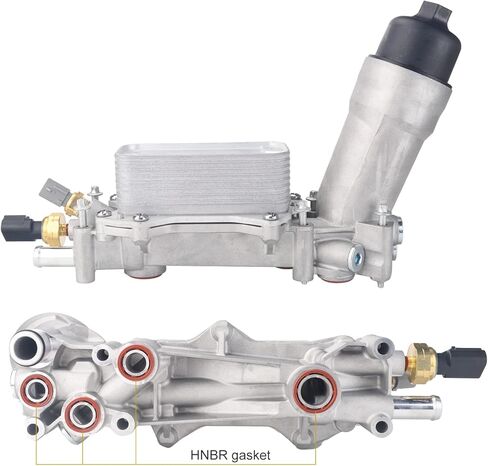 الألومنيوم زيت المحرك برودة مبيت مرشح التدفق العالي محول متوافق مع 2017 2018 دودج كرايسلر 3.6L و 3.2L النفط برودة الجمعية 68310865AB in Kuwait