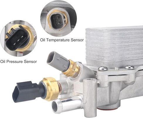 الألومنيوم زيت المحرك برودة مبيت مرشح التدفق العالي محول متوافق مع 2017 2018 دودج كرايسلر 3.6L و 3.2L النفط برودة الجمعية 68310865AB in Kuwait