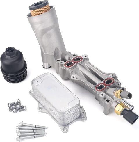 الألومنيوم زيت المحرك برودة مبيت مرشح التدفق العالي محول متوافق مع 2017 2018 دودج كرايسلر 3.6L و 3.2L النفط برودة الجمعية 68310865AB in Kuwait