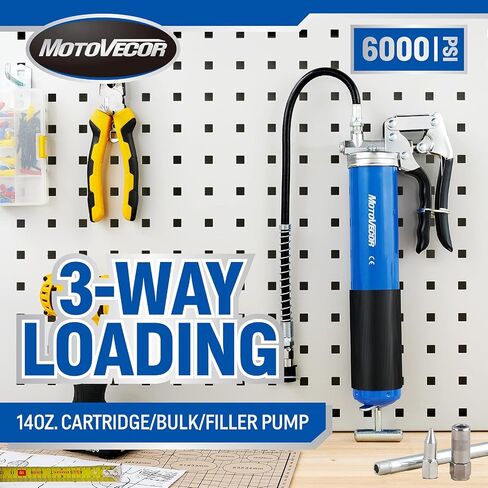 High Performance Heavy Duty Pistol Grip Grease Gun - Extra-Long 27 inch Heavy Duty Reinforced Flex Hose in Saudi Arabia