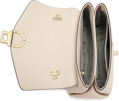 حقيبة بمقبض علوي للنساء، حقيبة يد جلدية أنيقة، حقيبة كتف للسيدات، محافظ للنساء، قفل بزر معدني. in Kuwait