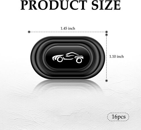 16PCS Car Door Shock Absorber for Sealing&Soundproofing,Thickened Silicone Car Shock Absorber Door with Back Adhesive,Universal Car Door Protector Car Accessories for Door/Bumper/Hood (Black/White) in Kuwait