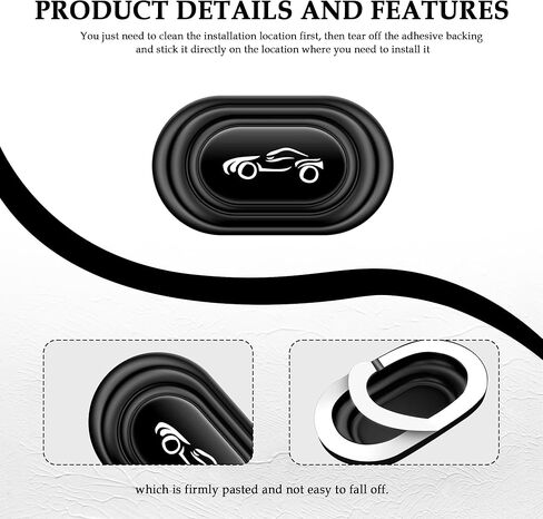 16PCS Car Door Shock Absorber for Sealing&Soundproofing,Thickened Silicone Car Shock Absorber Door with Back Adhesive,Universal Car Door Protector Car Accessories for Door/Bumper/Hood (Black/White) in Kuwait