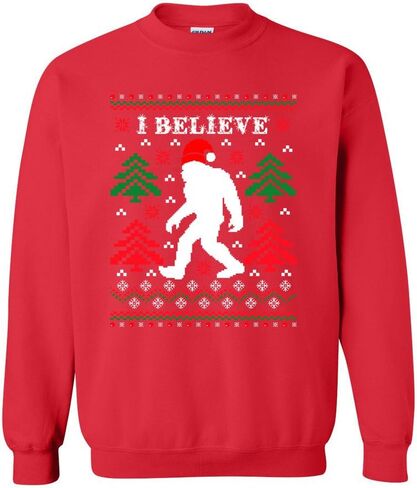 City Shirts I Believe Sasquatch Big Foot Ugly Funny X-mas Holiday Christmas Crewneck Sweatshirt in Kuwait