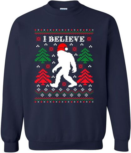 City Shirts I Believe Sasquatch Big Foot Ugly Funny X-mas Holiday Christmas Crewneck Sweatshirt in Kuwait