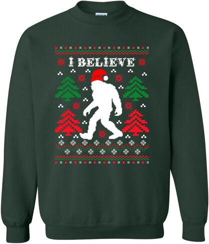 City Shirts I Believe Sasquatch Big Foot Ugly Funny X-mas Holiday Christmas Crewneck Sweatshirt in Kuwait
